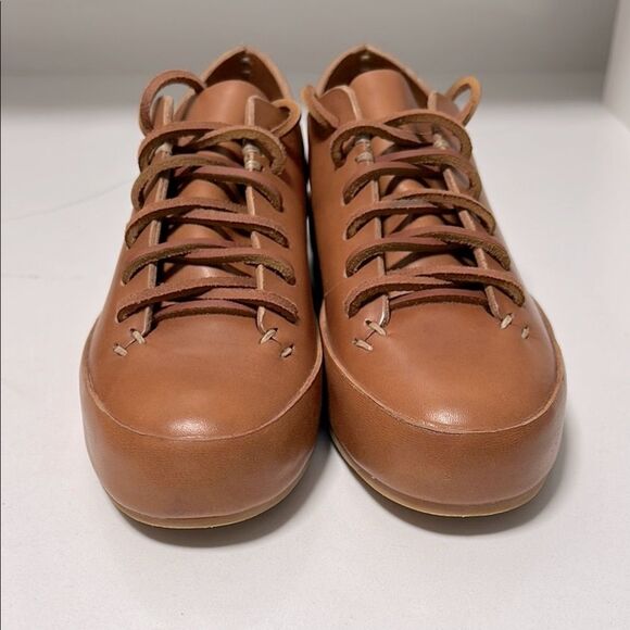 FEIT Hand Sewn Tan Leather Low Top Sneakers - Sz 35 - US 5 - Picture 4 of 15